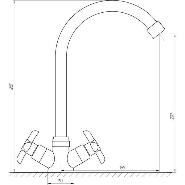 Смеситель для кухни DOMINO DK-H1-1-CHROM 000013284 фото