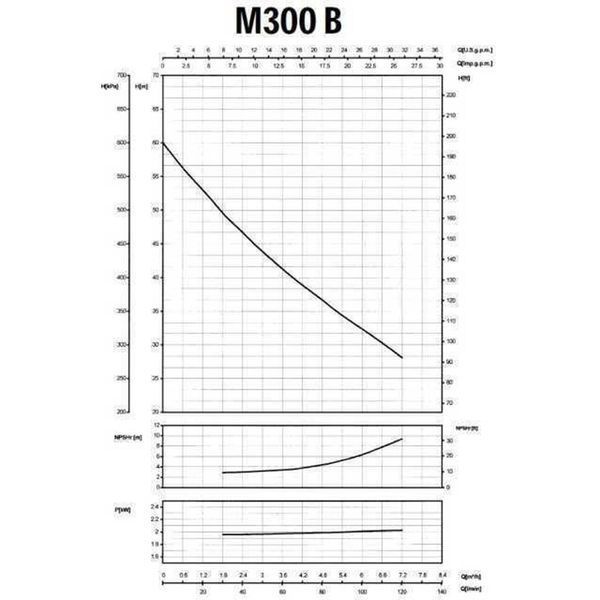 Насос центробежный M-300B 1.5 кВт SAER (7 м3/ч, 60 м) 000015611 фото