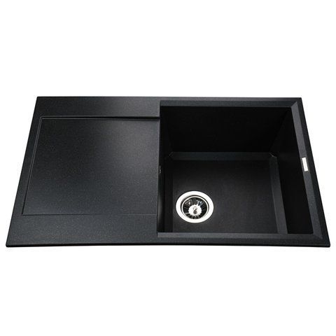 Гранитная мойка Globus Lux KOMO черный металiк 790х500мм-А0001 000021042 фото