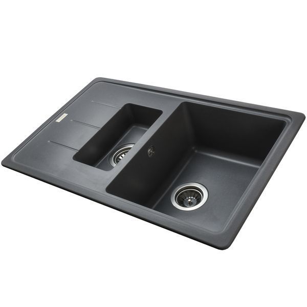 Гранитная мойка Globus Lux IZEO серый металлик 780x500мм-А0003 000008799 фото