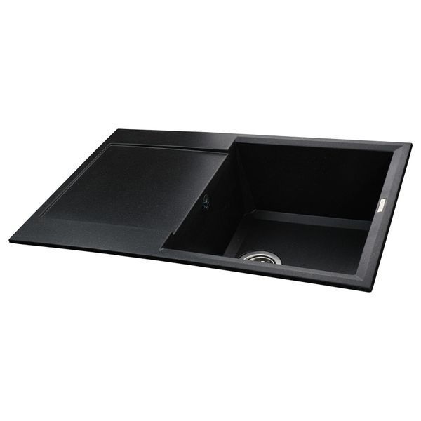 Гранитная мойка Globus Lux KOMO черный металiк 790х500мм-А0001 000021042 фото