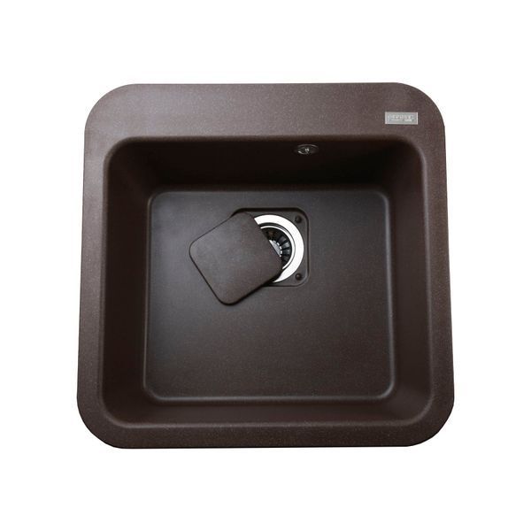 Гранитная мойка Globus Lux BARBORA коричневый 510x510мм-А0006 000009833 фото