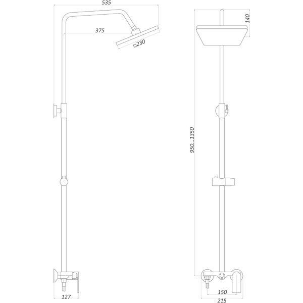 Душова система Globus Lux LAGUNA GLA-0005N 000021216 фото