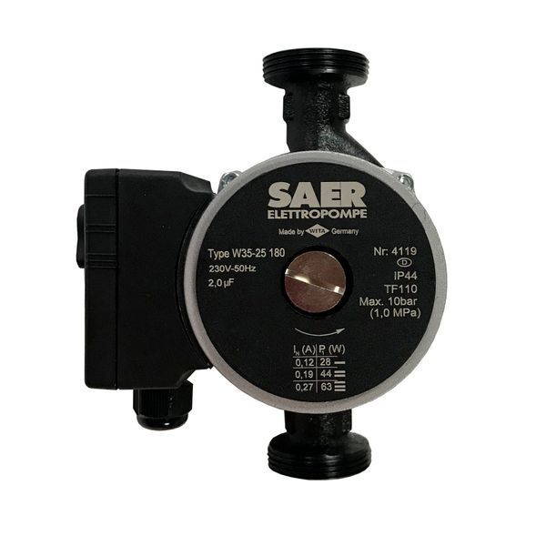 Насос циркуляционный SAER W35-25 180мм + гайки 000019355 фото