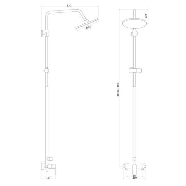 Душевая система Globus Lux ONTARIO GLO-0005 000018465 фото
