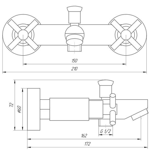 Смеситель для ванны Globus Lux DUKAT SD4-102 000022962 фото