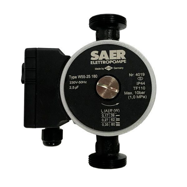 Насос циркуляционный SAER W55-25 180мм + гайки 000019357 фото