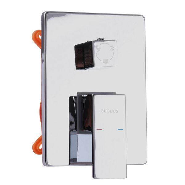 Душевая система Globus Lux SMART GLM-305L встроенная, на три потребителя, с изливом, хром 000023325 фото