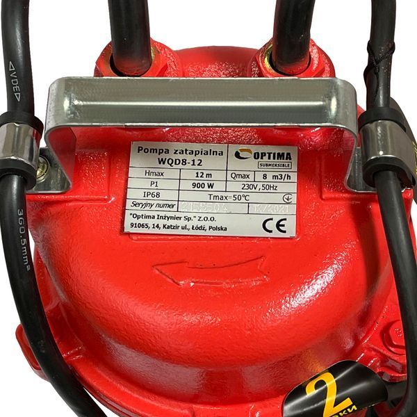 Насос фекальный Optima WQD 8-12 0,9кВт 000009608 фото
