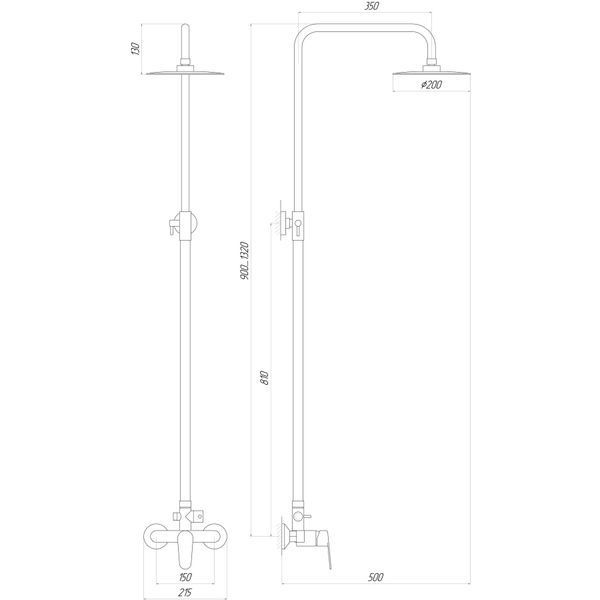 Душова система TOPAZ ZARA TZ 13702-H37 000014771 фото