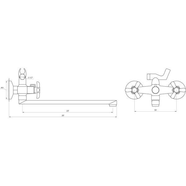 Смеситель для ванны DOMINO DB-H1-L-GREEN 000011183 фото