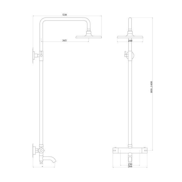 Душевая система Globus Lux Termostatic R GDS-0041T 000018473 фото
