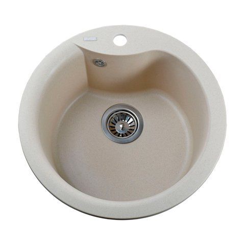 Гранитная мойка Globus Lux ORTA слоновая кость 485мм 000021055 фото