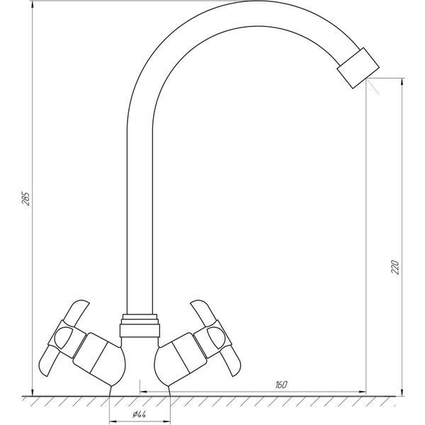 Смеситель для кухни DOMINO DK-H1-1-GREEN 000011189 фото