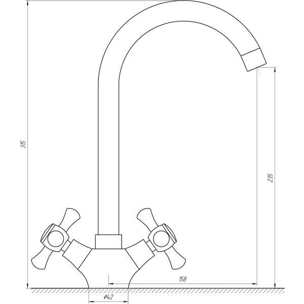 Смеситель для кухни DOMINO DKF-209-10-SHARM 000013383 фото