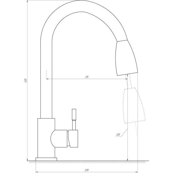 Смеситель для кухни Globus Lux ALPEN SBT1-2031-BB 000026598 фото
