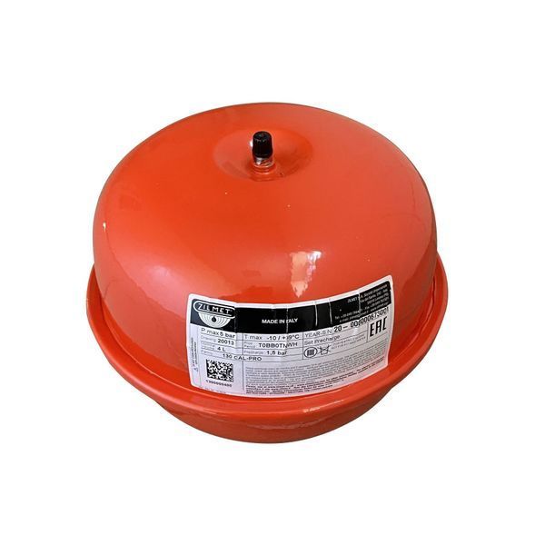 Бак Zilmet cal-pro для систем отопления 4л 5bar кругл. ( 1300000400 ) 000001432 фото