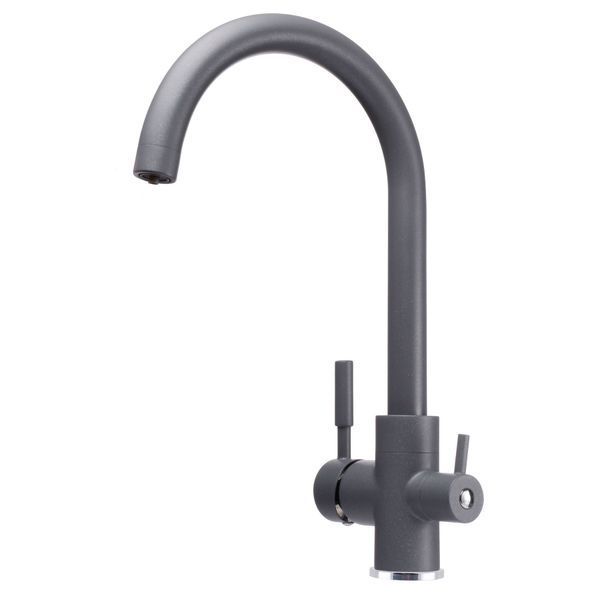 Смеситель для кухни под осмос Globus Lux LAZER GLLR-0333-3-TITANIUM 000019231 фото