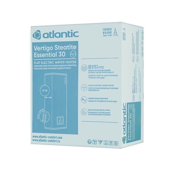 Водонагреватель бытовой электрический Atlantic Vertigo Steatite Essential 30 MP-025 2F 220E-S (1000W) 821462 000016390 фото