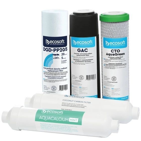 Комплект картриджей Ecosoft P'URE AquaCalcium Mint "6 месяцев" 12815 фото