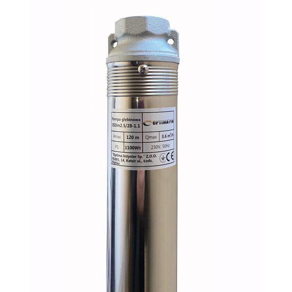 Насос скважинный с повышенной уст-тью к песку OPTIMA PM 3SDm2,5/28 1,1 кВт 135м + 15 м кабель 000019667 фото