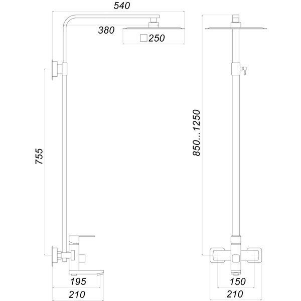 Душевая система Globus Lux SICILIA SBQ-SH-02 000015055 фото