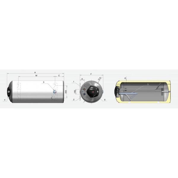 Водонагреватель Eldom Eureka 200 2x1.0 kW 72281D 1900 фото