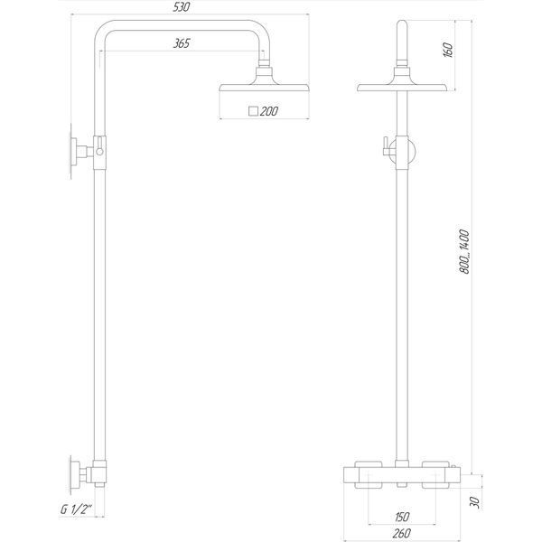 Душова система Globus Lux Termostatic Q GLM-0040T 000018475 фото
