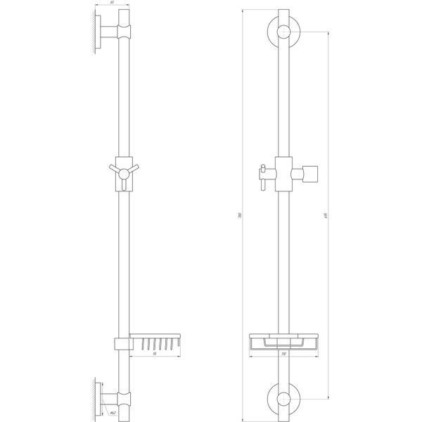 Душевая стойка Globus Lux BT-1107C, в блістері 000019349 фото