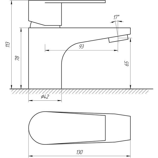 Смеситель для умывальника Globus Lux SHA-101M 000016972 фото