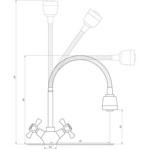 Смеситель для кухни DOMINO DKF-209-103MA-SHARM 000017655 фото