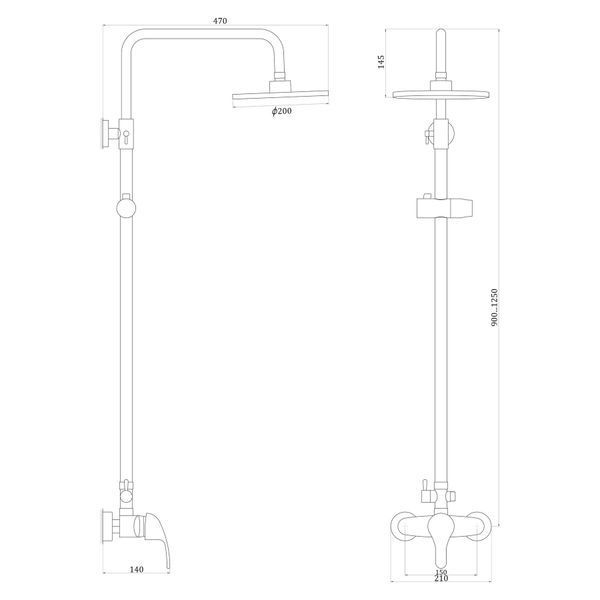 Душевая система Globus Lux Solly GLSO-0044 000018476 фото