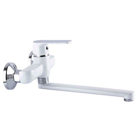 Смеситель для кухни со стены Globus Lux Laguna GLA-0104-7-WHITE 000022563 фото