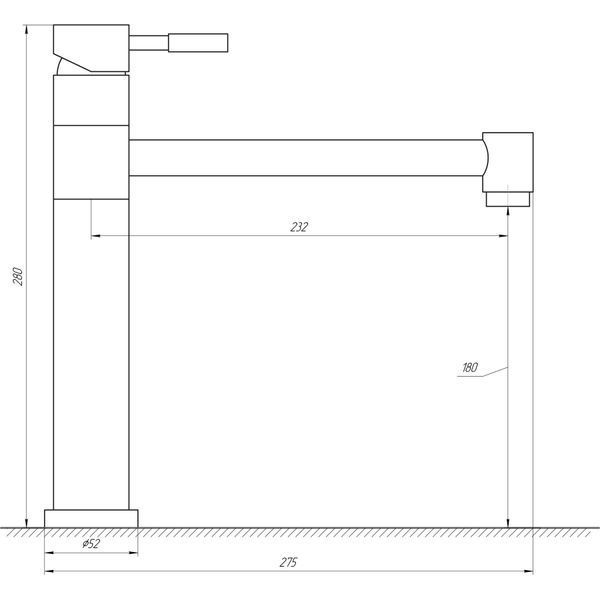 Смеситель для кухни Globus Lux ALPEN SHG-203M 000016975 фото