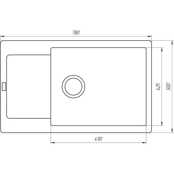 Гранітна мийка Globus Lux MALABI перлина 780x500мм 000022409 фото