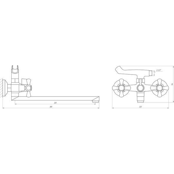 Смеситель для ванны DOMINO DBF-227-35MEC-CRUIZE 000017656 фото
