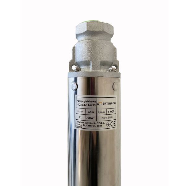Насос скважинный с повышенной уст-тью к песку OPTIMA PM 4QJm4/11 0,75 кВт 81м + 1,5 м кабель 000017626 фото