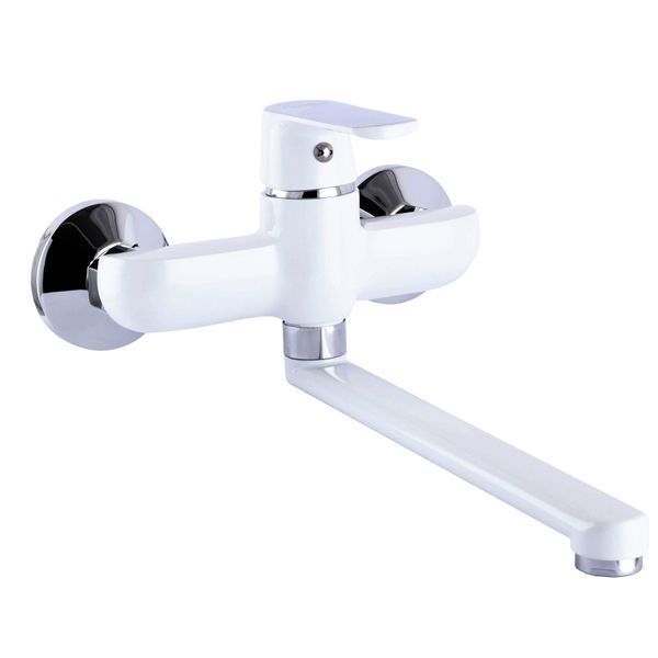 Смеситель для кухни со стены Globus Lux Laguna GLA-0104-7-WHITE 000022563 фото