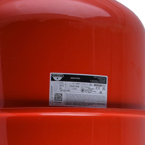 Бак Zilmet cal-pro для систем отопления 50л 4bar ( 1300005000 ) 000029327 фото