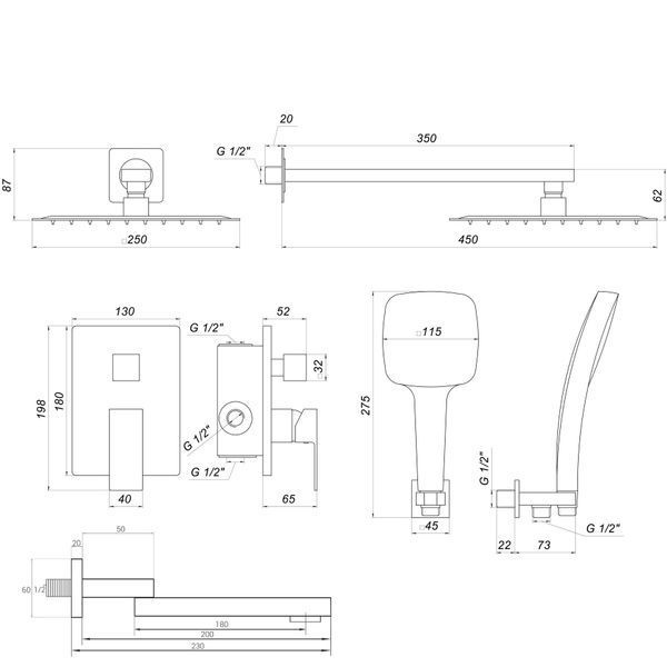 Душевая система Globus Lux SMART GLM-305N 000027555 фото