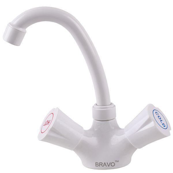 Змішувач для умивальника BRAVO B2-00-401 термостійкий ABS пластик, білий 000024365 фото