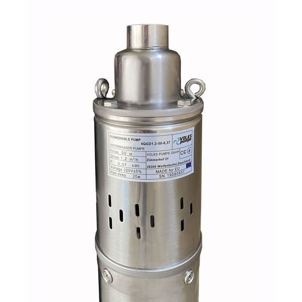 Насос скважинный шнековый VOLKS pumpe 4 QGD 1,2-50-0,37кВт +кабель 15м 000011997 фото