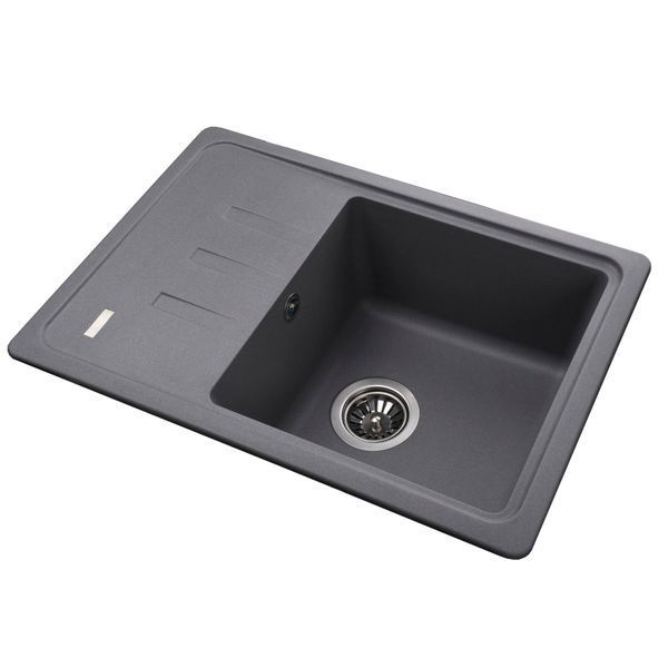 Гранитная мойка Globus Lux MONO серый металлик 620х435мм-А0003 000021060 фото