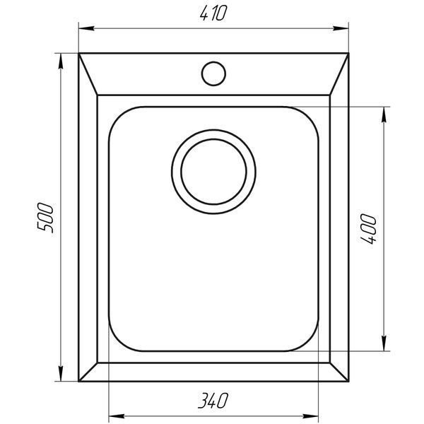 Гранитная мойка Globus Lux LAMA черный 410х500мм-А0002 000006105 фото