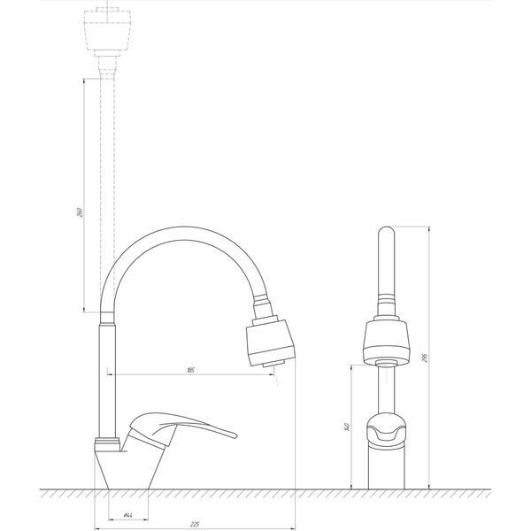 Смеситель для кухни EcoMix ENERGO E-GEZ-203SM-A 000014926 фото