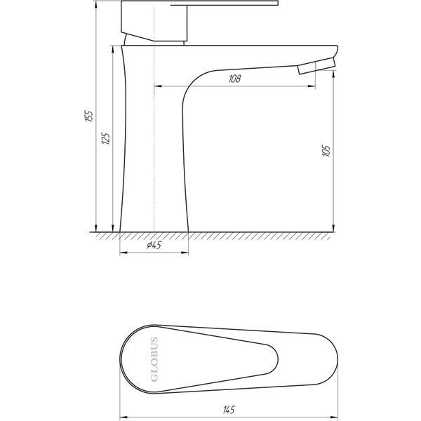 Змішувач для умивальника Globus Lux MAIN SM-101 000016095 фото