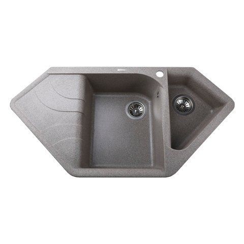 Гранітна мийка Globus Lux GARDA мокко 1000х500мм 000022977 фото