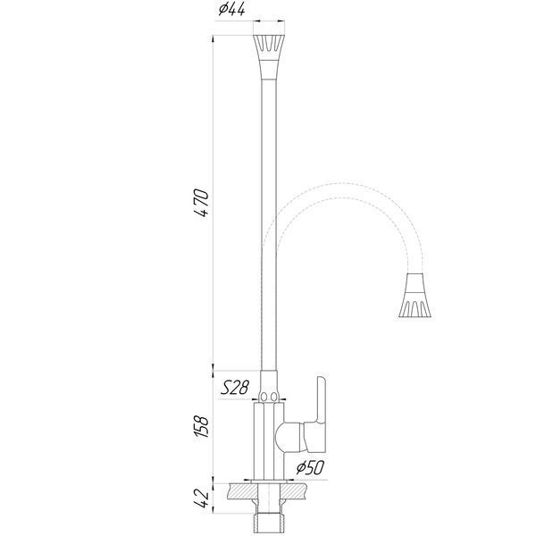 Змішувач для кухні Domino PRESTIGE DPS-203SA-B01 000021862 фото