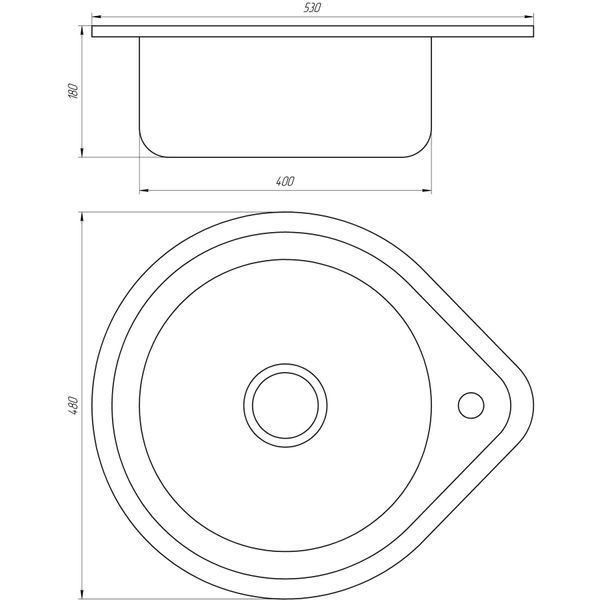 Мойка кухонная Mira MR 530 E Satin 000014450 фото