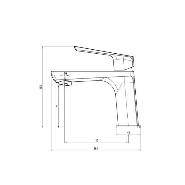 Змішувач для умивальника TOPAZ LEXI TL 21201-H57-BL 000019545 фото